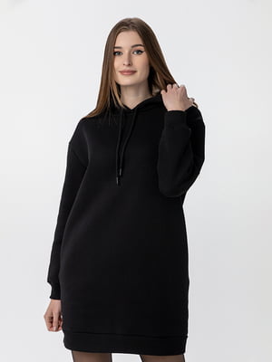 Чорна сукня-худі з капюшоном | 6742199