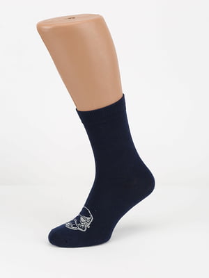 Шкарпетки сині з принтом | 6742365