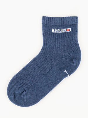 Шкарпетки (22-24) сині з принтом | 6742789