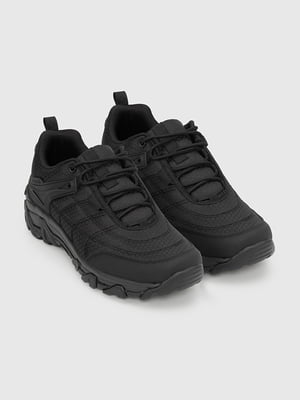 Чорні текстильні кросівки на шнурівці | 6743267