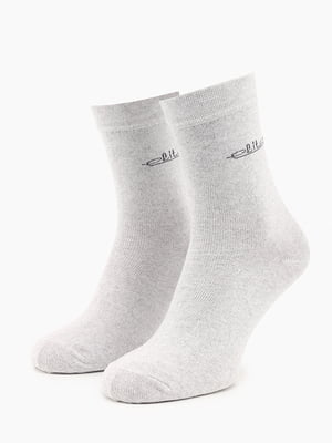 Шкарпетки ( 25-27) світло-сірі з написом | 6746336