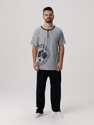 Сіра піжама: футболка і штани | 6746994