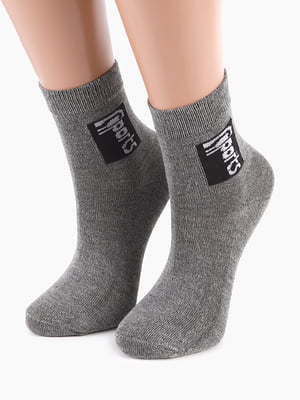 Сірі шкарпетки з принтом (22-24 р.) | 6747326