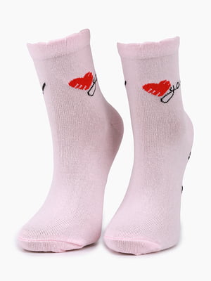 Рожеві шкарпетки з сердечком (18-20 р.) | 6747547