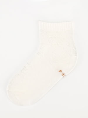 Шкарпетки кремового кольору з візерунком | 6740534