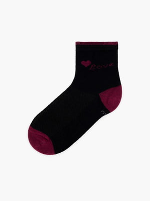 Шкарпетки чорні з малюнком | 6742719