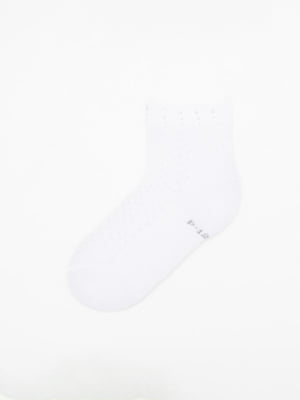 Шкарпетки білі з декором | 6742786