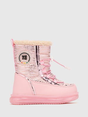 Рожеві дутики на шнурівці з логотипом бренду | 6740887