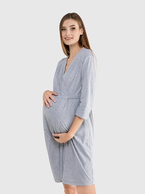 Халат для вагітних сірого кольору | 6741657