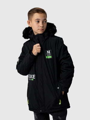 Куртка єврозима для хлопчика чорна | 6739419
