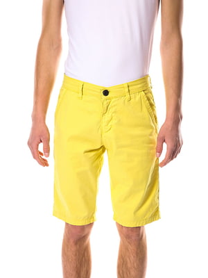 Жовті джинсові шорти | 6745486
