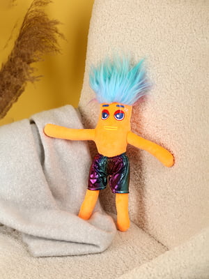 М'яка іграшка помаранчева веселкове волосся сосиска (40 см) | 6745595