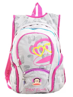 Рюкзак шкільний для сірий з рожевими акцентами | 6746882