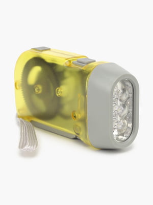 Ліхтарик з динамо машиною ручний світлодіодний жовтий | 6747704