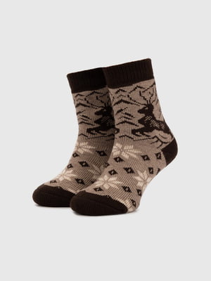 Шкарпетки «Олень» коричневі | 6740967