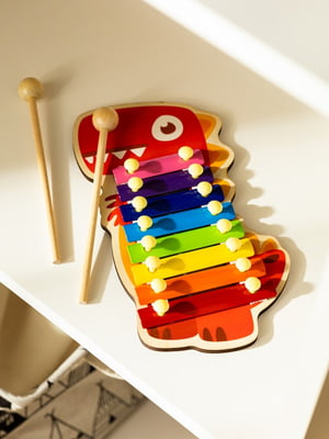 Іграшка-ксилофон дерев'яна "Динозаврик" | 6742193