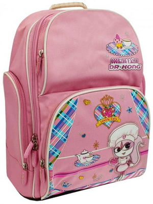 Рюкзак для початкової школи рожевий з принтом | 6742996