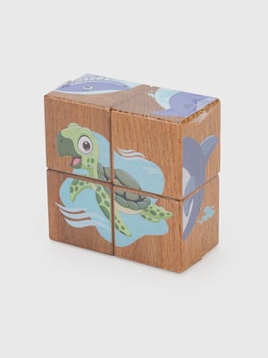 Набір дерев’яних кубиків «Підводний світ» | 6743231