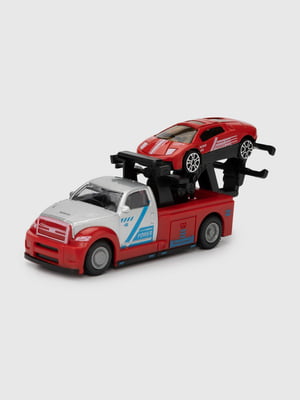 Машина евакуатор з машиною сіро-червона | 6743551