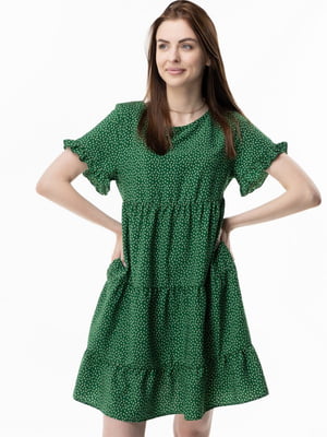 Сукня зелена з візерунком | 6743644
