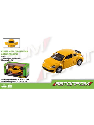 Машина метал Volkswagen The Beetle (14,5х6,5х 7см) | 6744207