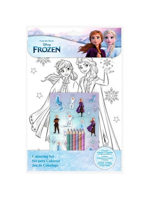 Набір розмальовок з наліпками та олівцями Frozen | 6744749