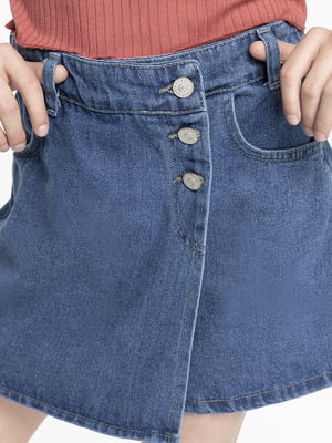Шорти-спідниця сині джинсові | 6739025
