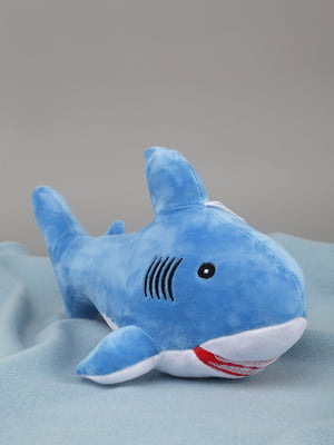 М'яка іграшка «Акула» блакитна 40 см | 6739060