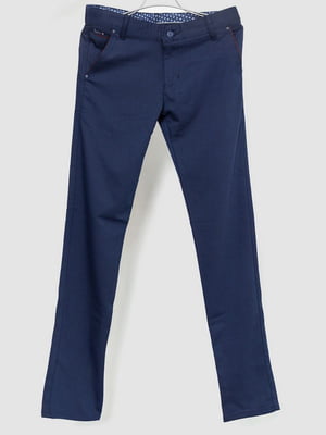 Темно-сині класичні штани з кишенями | 6759220