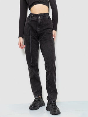 Черные джинсы мом с карманами | 6759246