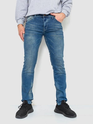Сині джинси з потертостями | 6759261