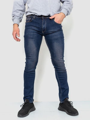 Синие классические джинсы с карманами | 6759268