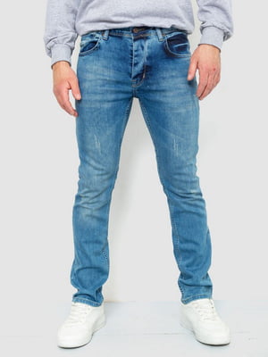 Синие классические джинсы с карманами | 6759269