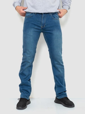 Классические синие джинсы с потертостями | 6759271