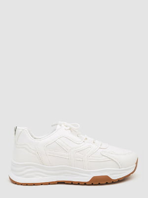 Белые кроссовки на шнуровке | 6759374
