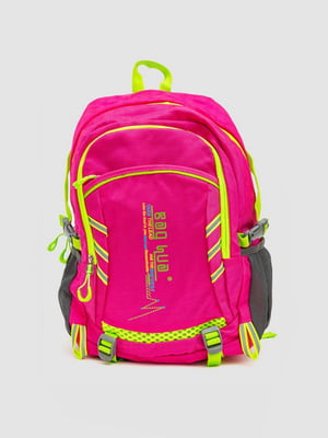 Розовый рюкзак с боковыми карманами сеткой | 6759515