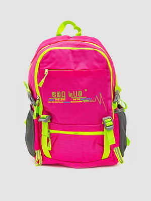 Розовый рюкзак с боковыми карманами сеткой | 6759516