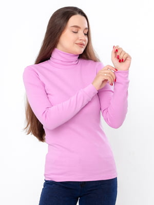 Бавовняний рожево-ліловий гольф з подвійним коміром | 6759997
