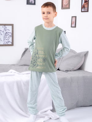 Підліткова піжама із куліру: лонгслів та штани | 6760002