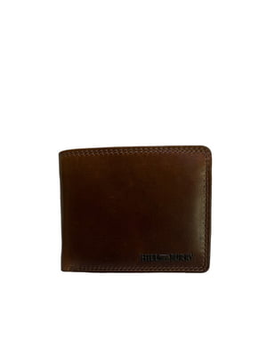 Шкіряний темно-коричневий гаманець | 6760396