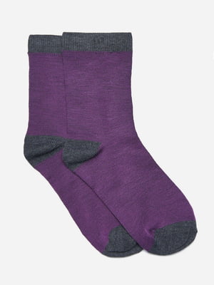 Шкарпетки підліткові фіолетово-сірі | 6761059