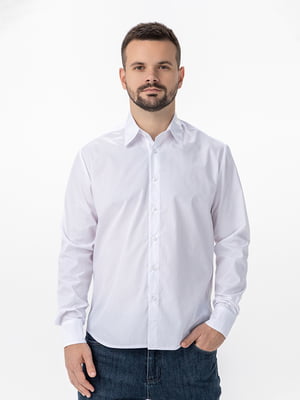 Біла однотонна класична сорочка | 6747726