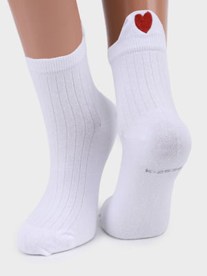 Шкарпетки білі з принтом | 6747964