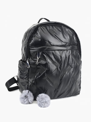 Чорний текстильний рюкзак  | 6748299