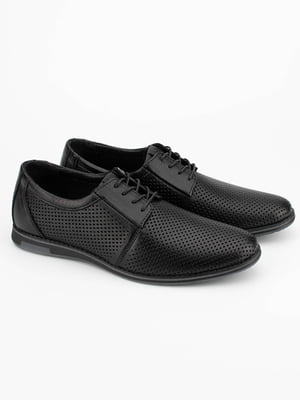 Чорні класичні туфлі на шнурівці | 6748588