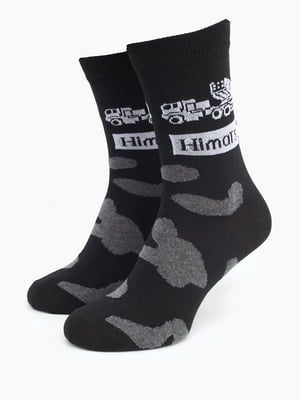 Шкарпетки чорні з принтом | 6748805