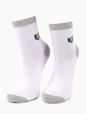 Шкарпетки білі з принтом | 6749112