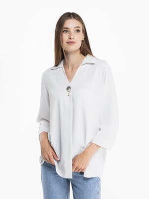 Блуза молочного кольору в смужку | 6749165
