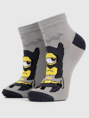 Шкарпетки сірі з принтом | 6749199