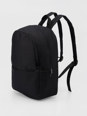 Чорний рюкзак з текстилю | 6749301